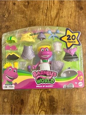 Mattel Barney's World Dress Up Barney Playset - Pink, Purple, Green